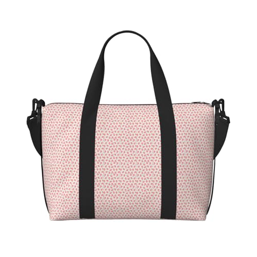 Sac de voyage léger motif pêche rose pour homme et femme