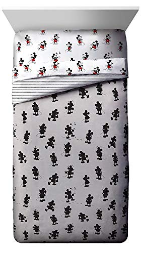 Image of Jay Franco Disney Mickey Mouse 90th Stripe Queen Bed Set, White