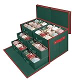 sibada Large Christmas Ornament Storage Box with 6 Drawer Style Trays Fits 54 of 4