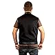 Iguana Custom Collection Biker Custom Schwarze Jeans-Weste mit Lederdetails, Schwarz , XL