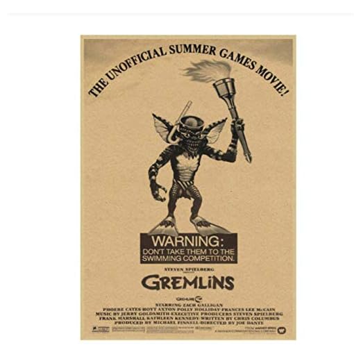 DPFRY Cuadro En Lienzo Fantasía Película De Terror Gremlins Póster E Impresión Estilo Retro Arte Decorativo De La Pared Pegatinas Carteles para El Hogar Kz884Xw 40X60Cm Sin Marco