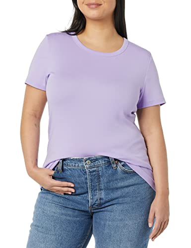 Image of Amazon Essentials Women's Slim-Fit Short-Sleeve Crewneck T-Shirt, Pack of 2