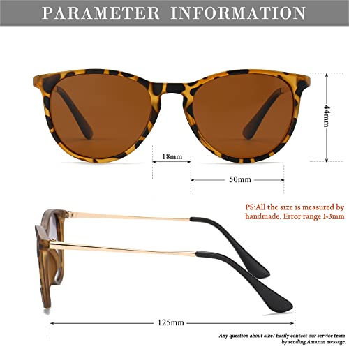 Hjstes Polarized Kids Sunglasses For Girls Boys, 100% Uv Protection For Children Age 3-9(Leopard Frame/Brown Lens) #TOP5