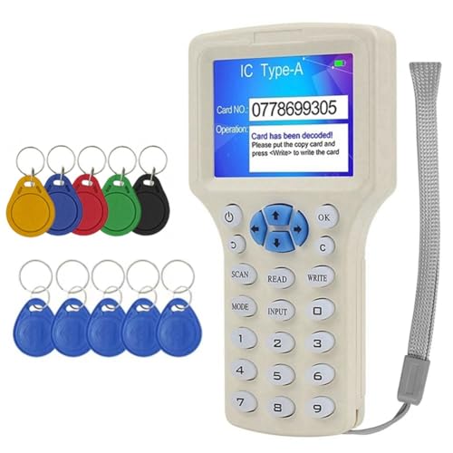 Duplicateur RFID NFC résolvant les blocages d'accès avec 5 porte-clés programmables IC/ID
