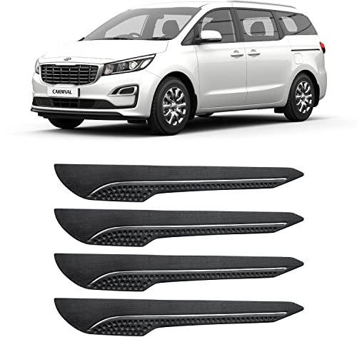 Image of AOSIS-Car Bumper Protector /Bumper Guard for Kia Carnival with Single Chrome Stripe (4-Pcs)