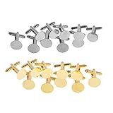 Diámetro de las mancuernas de oro: 12mm / Approx. 0,47 ''; Longitud total: 2.5cm / Aprox. Decoración de 0.98''Great para su juego de vestido formal