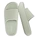 CUSHIONAIRE Feather EVA Slides for Women – Comfortable Slip On Womens Slippers, Indoor Outdoor Shower Shoes, Beach Essential Cloud Slides, Aloe 10