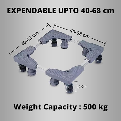 Image of Robustt Washing Machine Stand - Portable Universal Stand | 4 Wheel Brakes | Heavy-Duty | Perfect for Washing Machine and Refrigerator