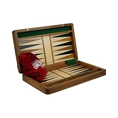 Handmade Handcrafted Solid Wooden Backgammon Set Sheesham Board Game With Backgammon Pieces 14 Inch Cover