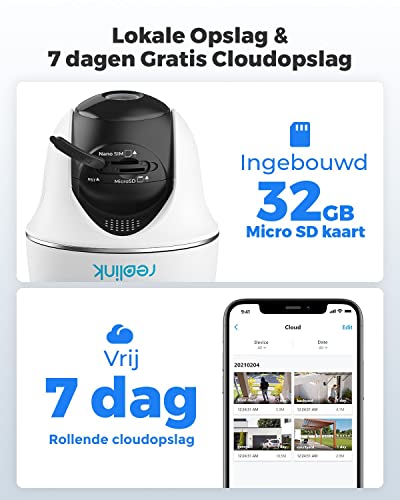 Reolink PTZ 4G LTE outdoor Security IP-camera, Draadloze Beveiligingscamera, 2K-resolutie nachtzicht, person/voertuig… - Afbeelding 7