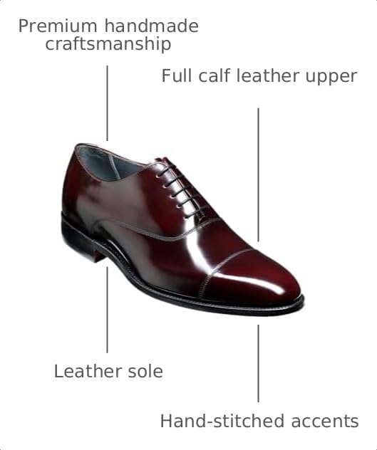 Image of BARKER Winsford Men's Handmade Leather Oxford Dress Shoes - Timeless Elegance, Premium Craftsmanship, Full Leather Insole & Sole