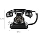 Sangyn Retro Festnetztelefone Klassisches Retro Telefon mit Wählscheibe Einstellbare Lautstärke Vintage Nostalgie Telefon für Home Office Dekoration, Schwarz