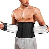 ►MAXIMIZAR LA QUEMA DE GRASA: nuestro cinturón para el sudor para hombres está hecho de una versión mejorada de tela de polímero plateado que atrapa el calor, actúa como una sauna móvil para ayudar a atrapar el calor corporal alrededor del abdomen, aumentando así la temperatura corporal central de el abdomen y mejorar la transpiración! Con este cinturón entrenador de cintura de sauna para hombres, te sentirás completamente empapado de sudor después de 10 minutos de ejercicio como de costumbre.