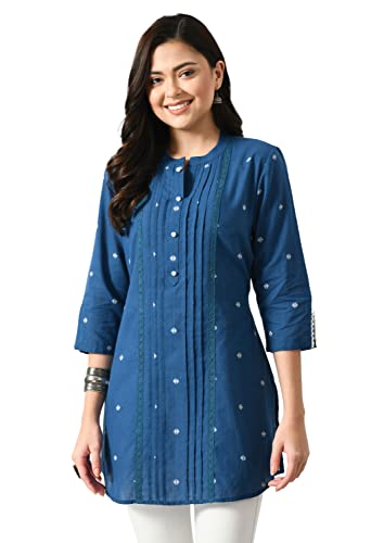 Image of Meesan Women's Casual Ethnic 3 /4 Sleeve Printed Tunic