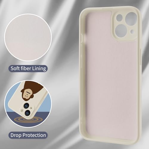 Wihytec Funny Monkey Phone Case for iPhone 11 Cute Monkey Banana Case Cover Liquid Silicone Soft Gel Rubber Durable Matt Phone Cover with Microfiber Lining - Image 4