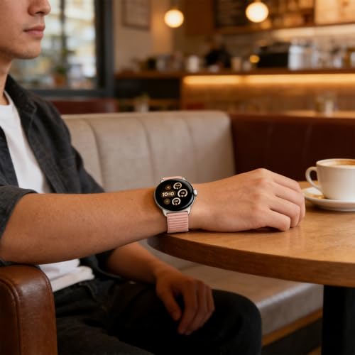 Image of Sundara Nylon Sport Bracelet compatible with Google Pixel Watch 4 3 2 1 flexible seamless adjustable bracelet compatible with Google Pixel Watch 41mm 45mm