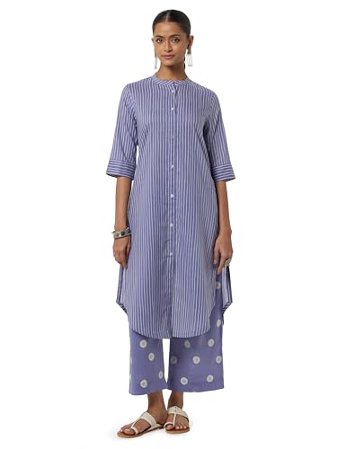 Image of BIBA Women Cambric Straight Printed Suit Set