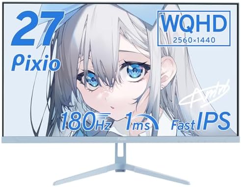 （23:30時点） Pixio PX278 WAVE Pastel Blue ゲーミングモニター 27インチ 180Hz WQHD パステルブルー 2年保証 かわいい