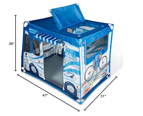 Melissa & Doug Let's Explore Camper Tent Play Set - 47" x 31" x 39" Assembled - Image 10