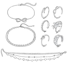 9 Pcs Silver Set