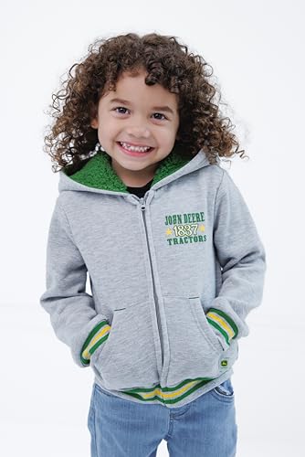 John Deere Tractor Fleece Zip Up Hoodie Toddler to Little Kid Sizes (2T - 7)2