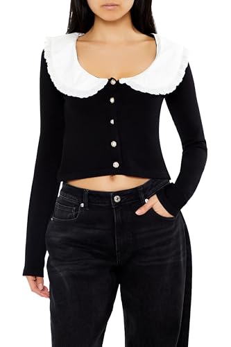 Forever 21 Women's Peter Pan-Collar Cardigan Sweater