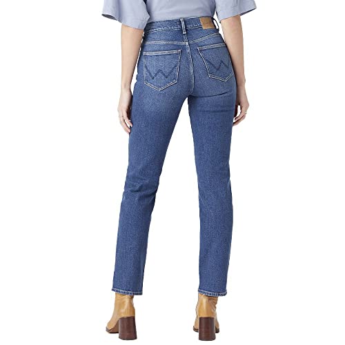 Wrangler Damen steil Straight, Airblue, 42W / 32L EU – Ansicht 2