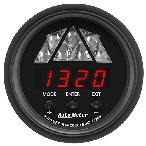 Auto Meter 2676 Gauge, Tachometer, Digital RPM W/Led Shift Light, Z-Series