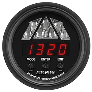 Auto Meter 2676 Gauge, Tachometer, Digital RPM W/Led Shift Light, Z-Series