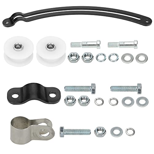 GREHUA Motorized Bike Chain Tensioner Arch with Idler Pulley Adjuster Kit for 2 Stroke 48cc 50cc 60cc 66cc 80cc 49cc Engine Bicycle Parts Motor Heavy Duty Rainbow Shape Bracket Black