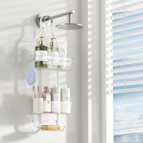 Ettori Box doccia a 3 livelli, organizer per bagno, shelf Organizer, cromato, ripiano per doccia, scaffale per il bagno, tripla