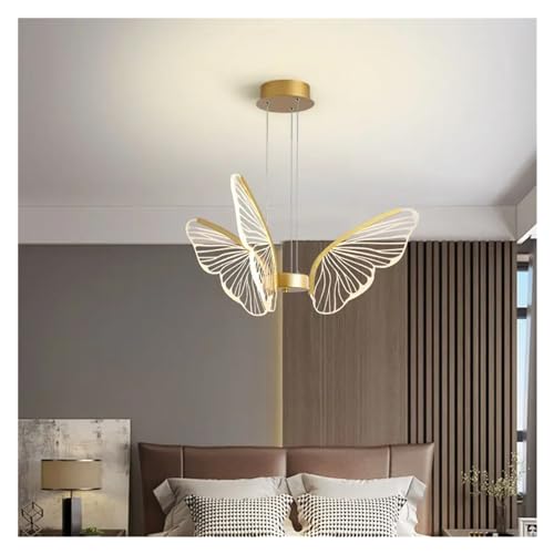 Lustre de plafond papillon LED luminaire suspendu de luxe pour salon