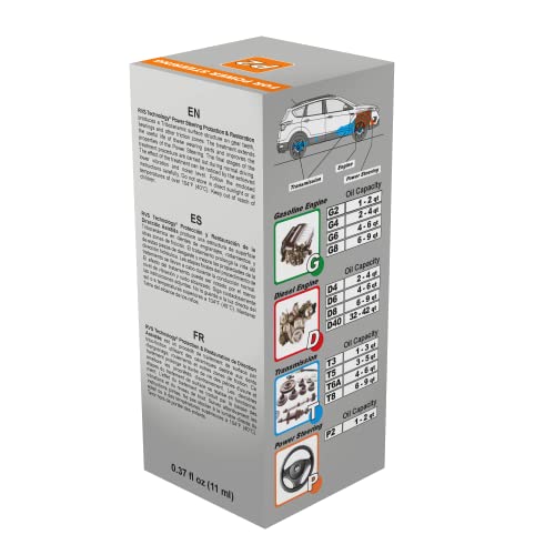 P2 RVS Technology power steering treatment. For power steering units with an oil capacity up to 2 quarts. Restores metal surfaces in your power steering units, safe for all power steering pumps.