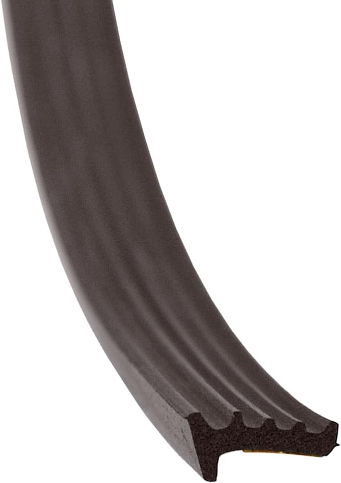 Draught Excluding Door Seal - KISO 7.5m L Profile EPDM Cellular Rubber Climate Seal, Self Adhesive, PSA Backed