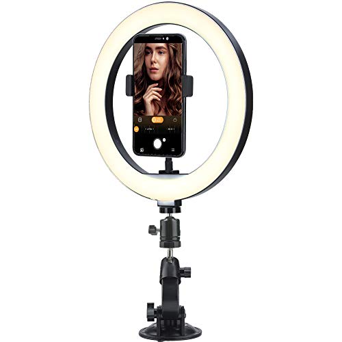 Gelid Solutions LED Ringlicht mit Stativ, Ringleuchte mit Handyhalter, ideal für Selfies, Fotos und Videos Cover