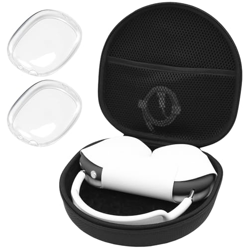 ProCase Hard Case for Apple AirPods Max, Travel Protective Carrying Case with Silicone Ear Cushion Covers, Shockproof EVA Shell with Soft Lining & Acc