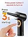 Compressed Air Duster,Fulljion 3-Gear to 51000RPM Electric Air Duster Portable Air Blower with LED Light, 6000mAhRechargeable Cordless Air Duster for Computer Keyboard Fast Charge(Black)