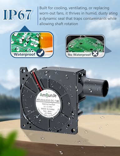 AmRunJe IP67 Waterproof 120mm Fan