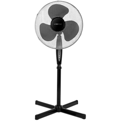 Clatronic Ventilateur sur pied Fan | silencieux | diamètre 40 cm | oscillation/rotation | hauteur et angle d'inclinaison réglables | lampes témoins LED |...
