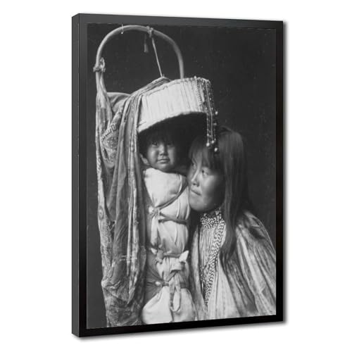 Impression toile Apache Girl Edward Curtis pour bureau et salon calme