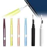 MOLZINY 6 Stück USB C Reinigungsset Handy Reinigungsset Reinigungsbürsten für Kopfhörer, Ladebuchse, Lautsprecher & Telefonhörer, Verstopfungsfreier Mini Bürstenreiniger für Smartphone, und Keyboard