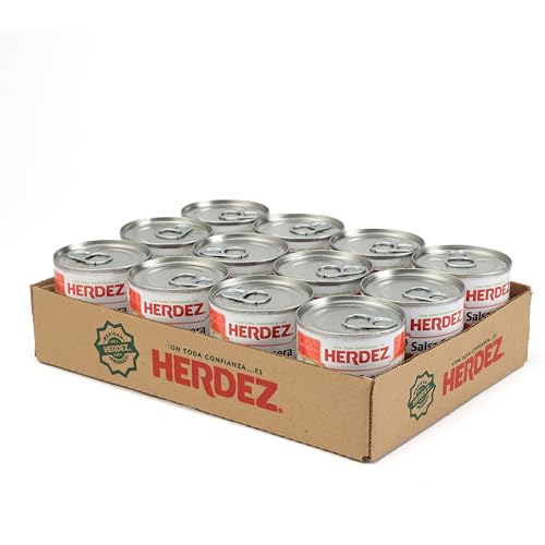 HERDEZ Salsa Casera, Hot, 7 oz Can (12 Pack) - Authentic Mexican Homestyle Salsa, Perfect for Tacos,...