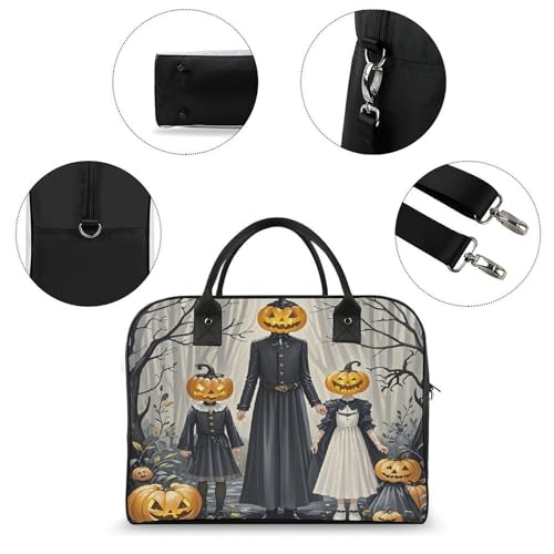 Bolso mochila familiar Pumpkin Head con capacidad grande miniatura 6