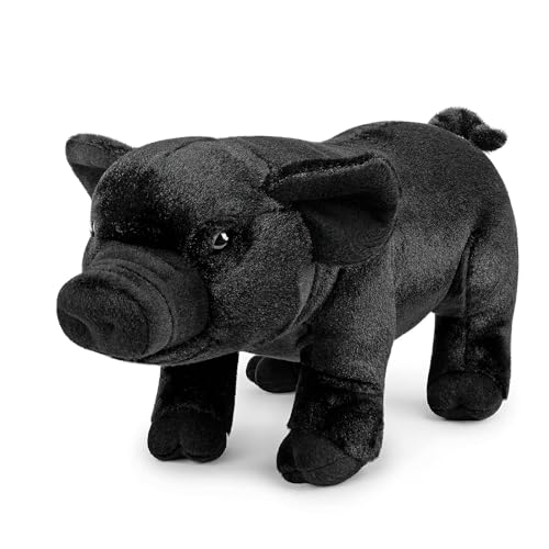 lilizzhoumax Peluche de Cerdo Negro 35cm/14” Cerdo Lindas muñecas de Relleno de roedores Peluche de Cerdo Suave Relleno Juguetes De Animales Salvajes, Regalo para Amigos Y Niños muñeco