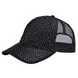 Low Profile Structured Mesh Straw Trucker Cap