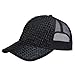 Low Profile Structured Mesh Straw Trucker Cap