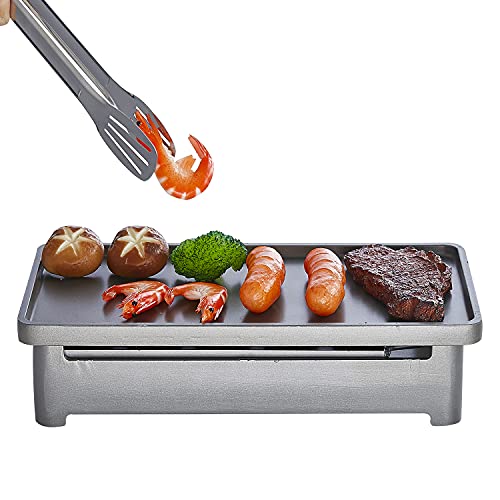 Byear Multifunctional Aluminum Alloy Portable Charcoal Grill, Indoor Korean BBQ Grill, Outdoor Camping Mini Grill, Desktop Grill,Can Burn Charcoal And Solid Fuel Chips,Suitable for Indoor, Outdoor, Camping, Picnic, Hiking, Traveling, Beach BBQ.