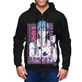 Cayred Anime Kuroko'S Basketball Men'S Hoodie Fashion Full Zip Pullover Long Sleeve Sweatshirt X-Large Black