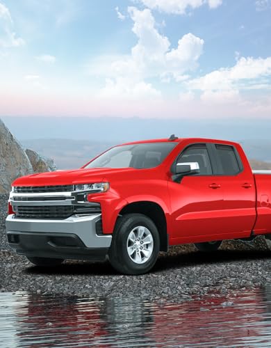 Saleago in-Channel Window Rain Guards Compatible with Truck Chevy Silverado/GMC Sierra 1500 2019-2026 Crew Cab Vent Visors Window Visors Extra Durable Window Deflectors Vent Shades Car Accessories