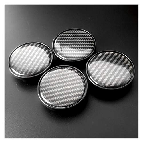 Happy Shop Tapas para Llantas 4 PCS 55mm de Fibra de Carbono...